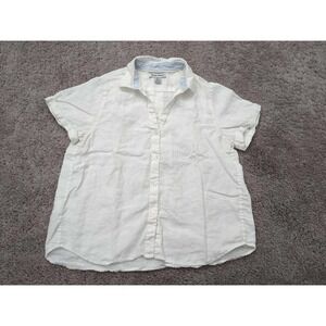 Tommy Bahama Button Up Shirt Womens S 100% Linen Relaxed Casual